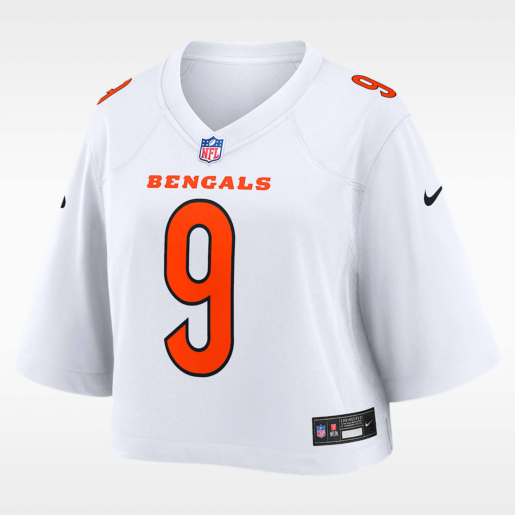 Joe Burrow Cincinnati Bengals Women's Nike NFL Cropped Tundra Game